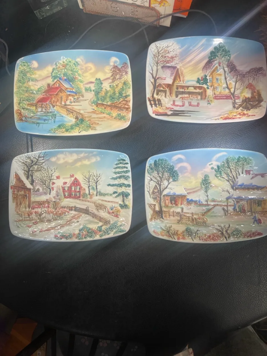 Chase Japan Four Seasons Wall Plaques
